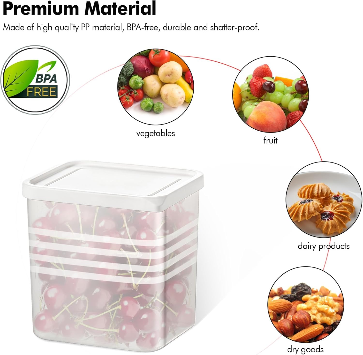 Multi useful storage container set of 6