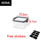 Food Storage Containers Kitchen Storage Organization Kitchen Storage Box Jars Ducts Storage for Kitchen PET Food Storage Box Lid-1