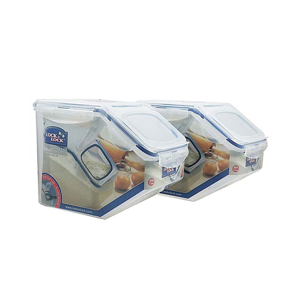 Classic 2pc Rectangular Tapered Blue Food Container Set 10L - Versatile Storage for Your Needs-1